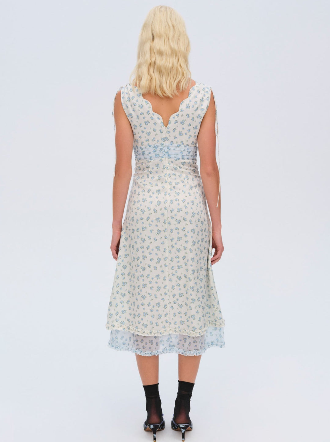 Chateau Midi Dress — Blue