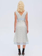 Chateau Midi Dress — Blue