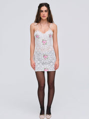 Bordeaux Mini Dress — Pink