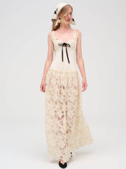 Coco Lace Maxi Dress — Cream