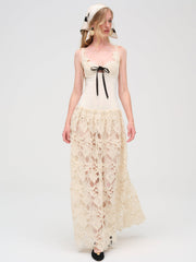 Coco Lace Maxi Dress — Cream