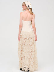 Coco Lace Maxi Dress — Cream