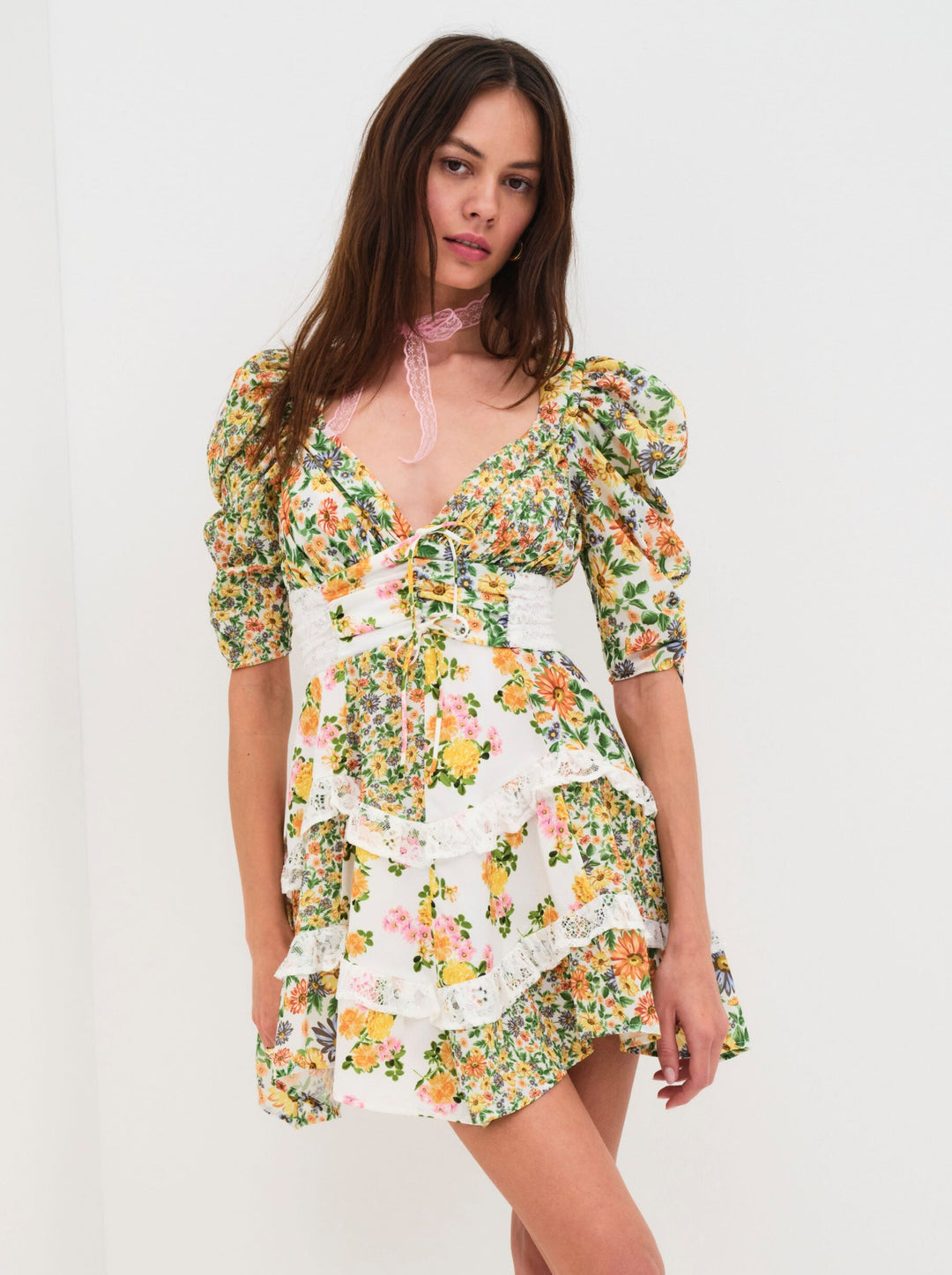 Rosalyn Mini Dress — Green — Marigold