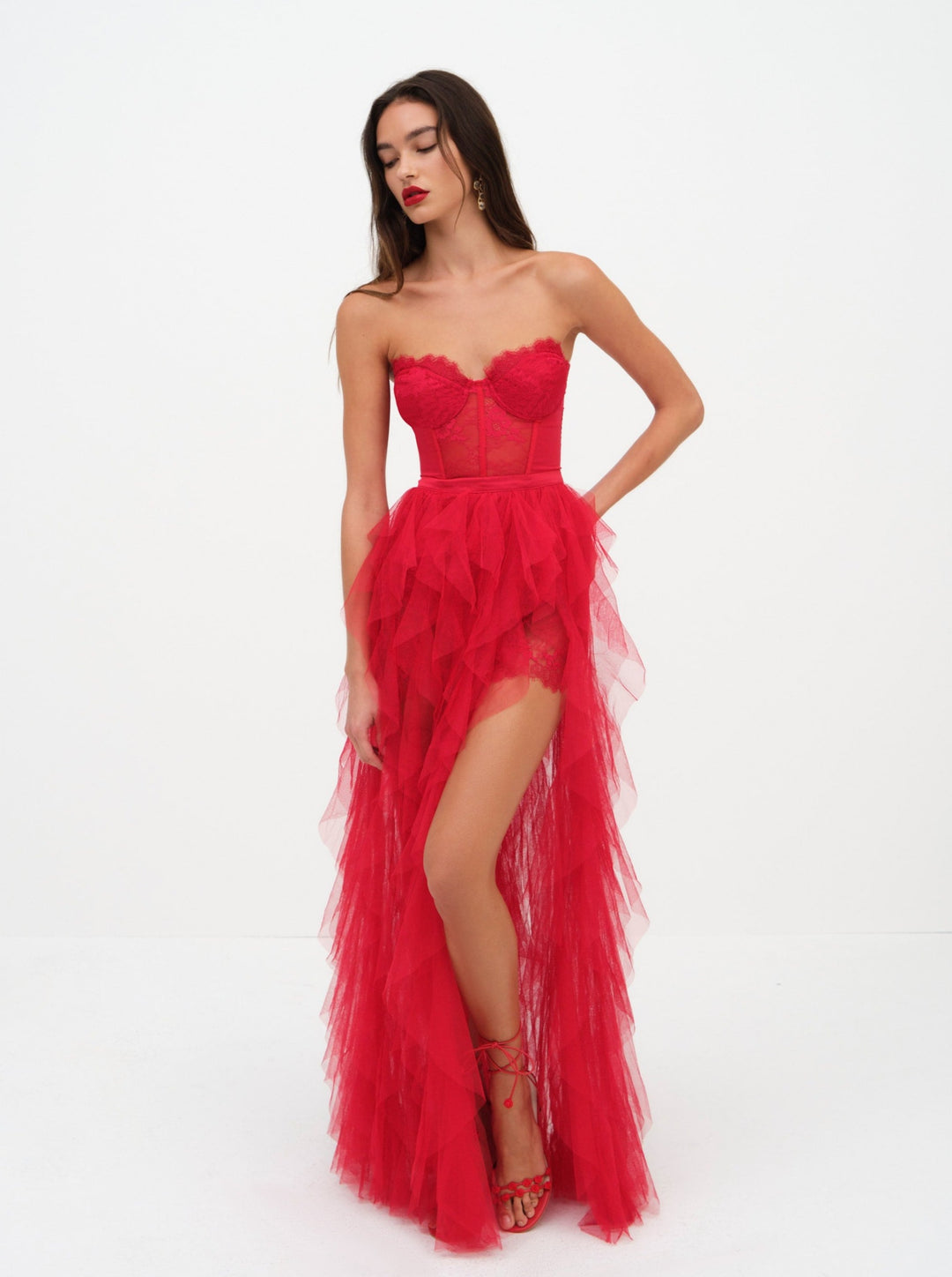 Bustier Gown — Red