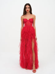 Bustier Gown — Red