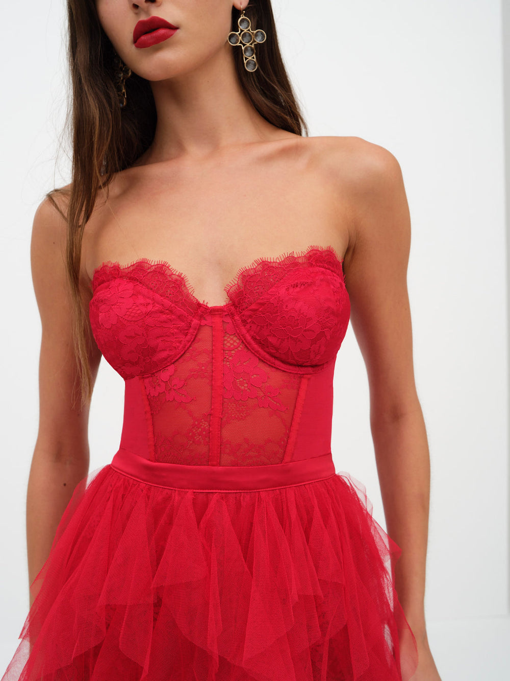 Bustier Gown — Red
