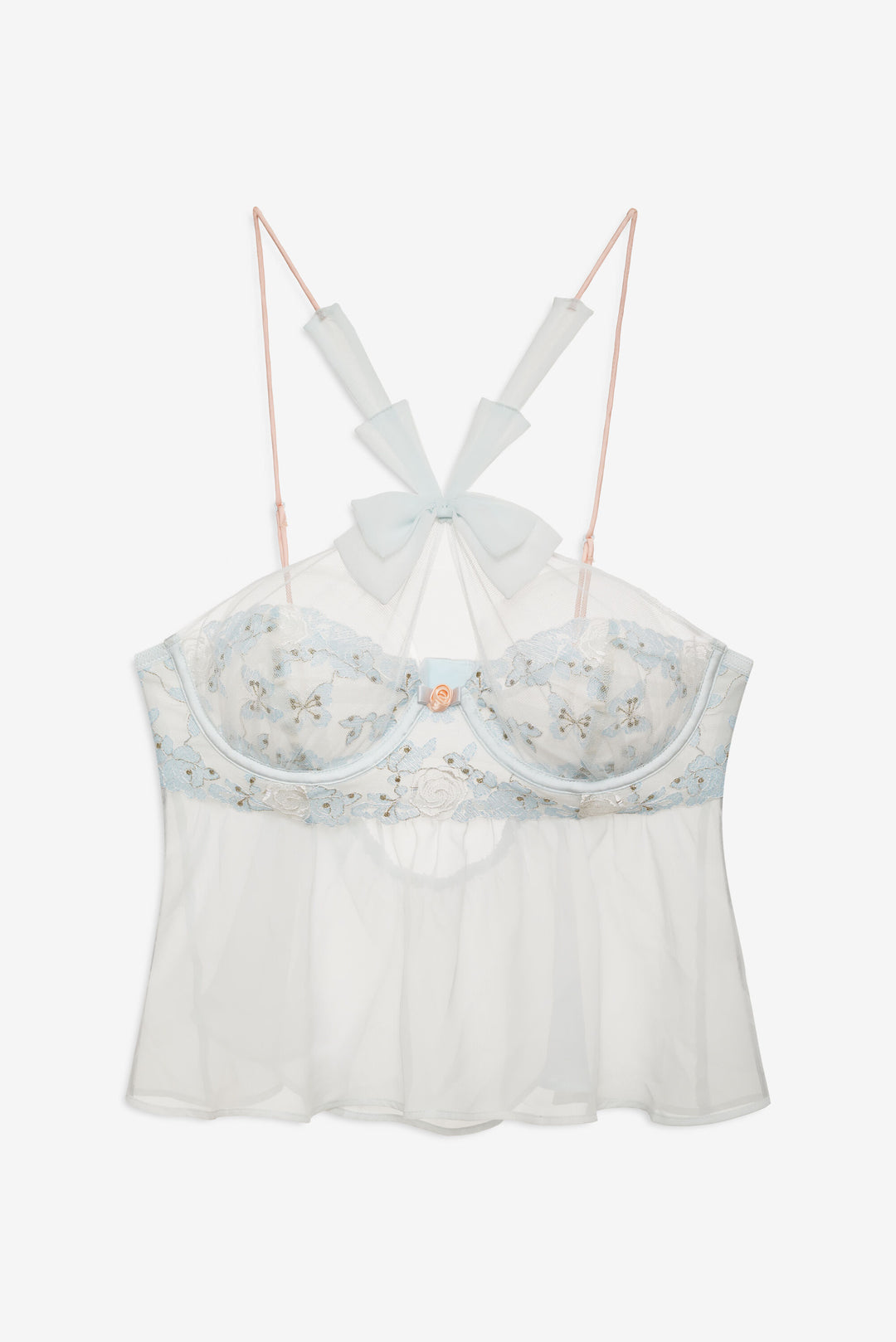 Winter Roses Top — Blue