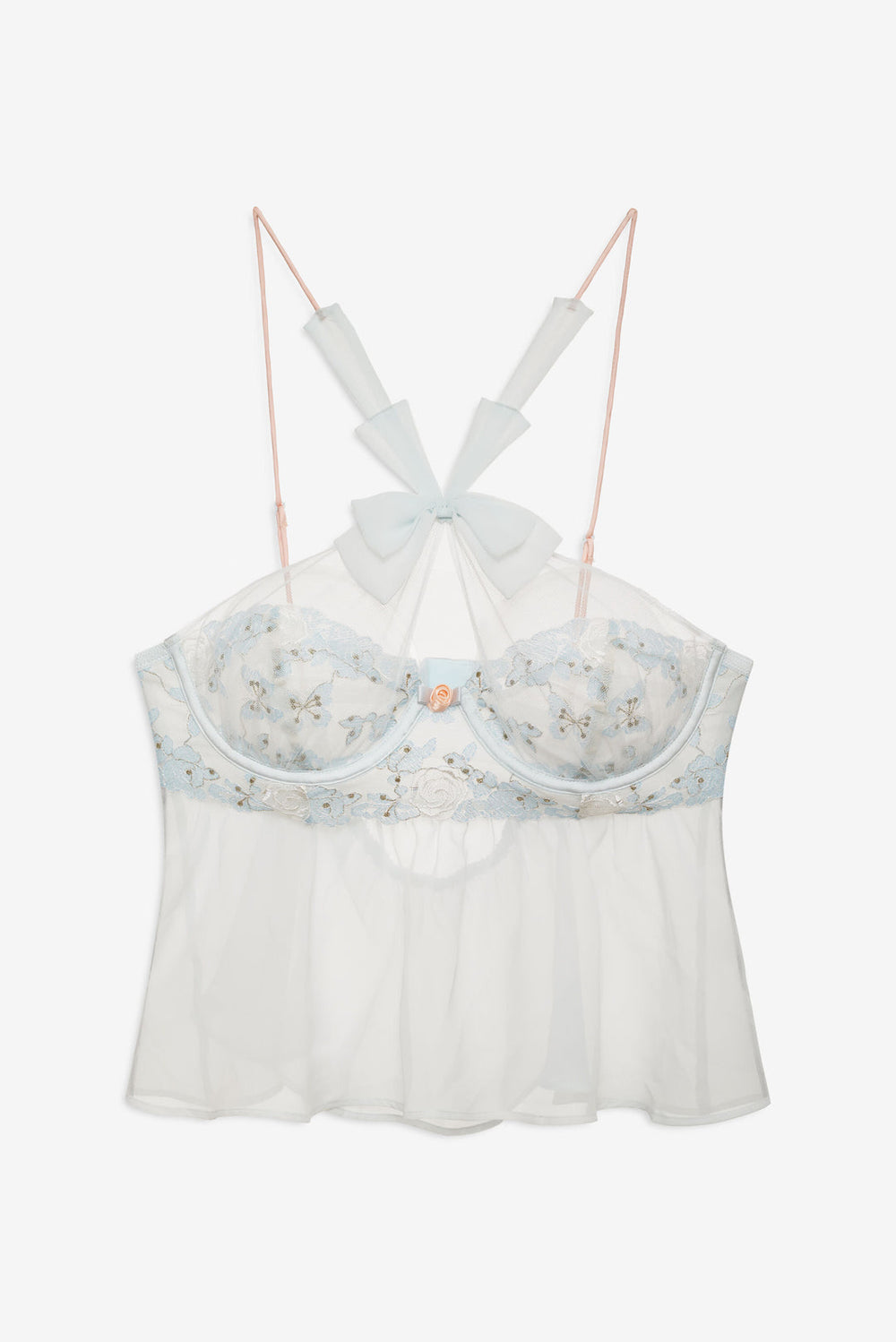 Winter Roses Top — Blue