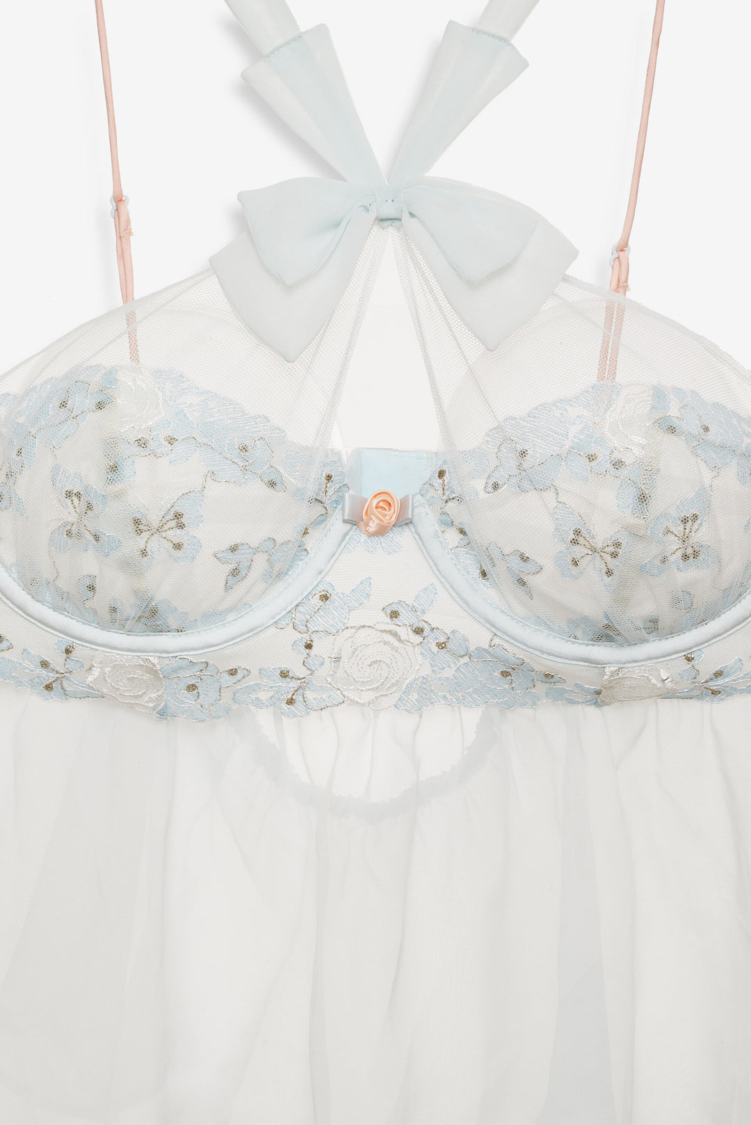 Winter Roses Top — Blue