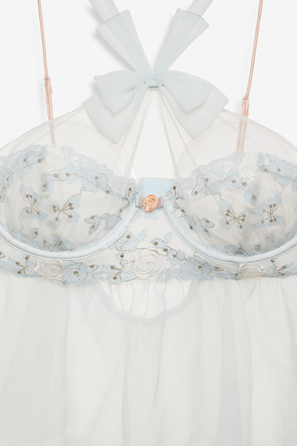 Winter Roses Top — Blue