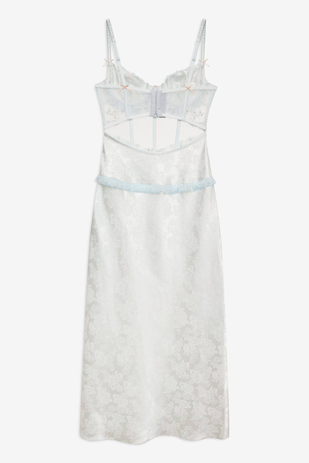 Maribel Maxi Slip Dress — Blue