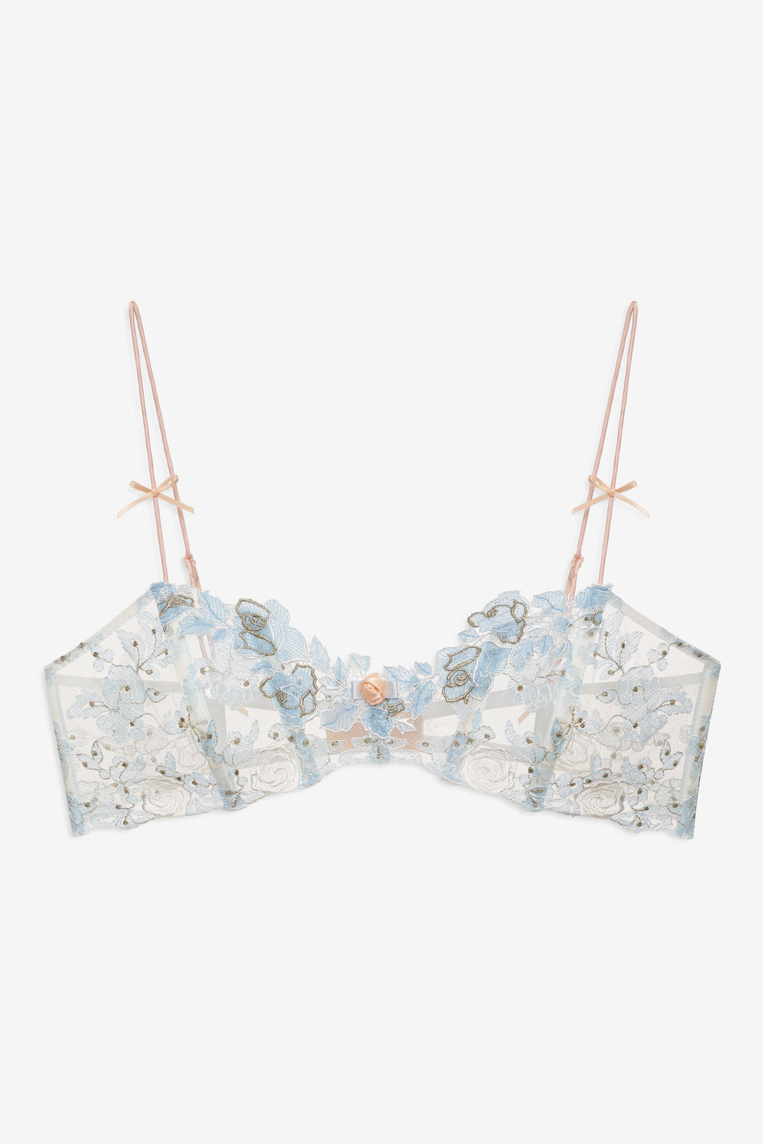 Winter Roses Bra — Blue