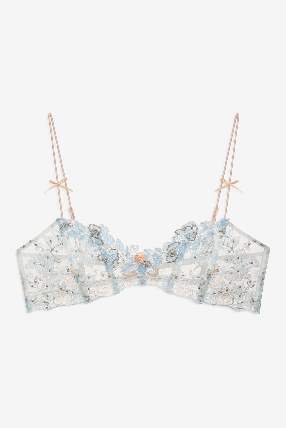 Winter Roses Bra — Blue