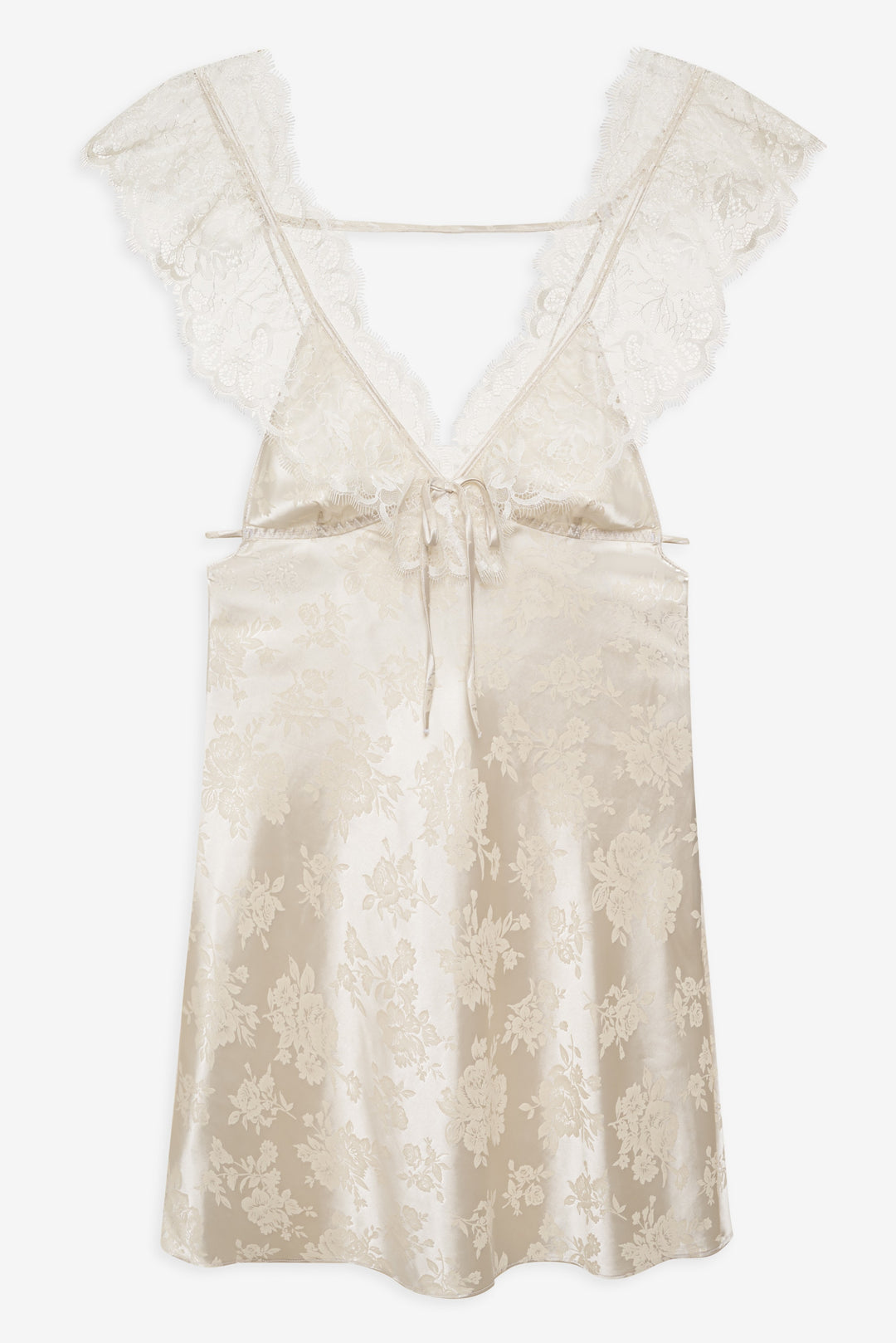 Audrey Mini Slip Dress — Cream