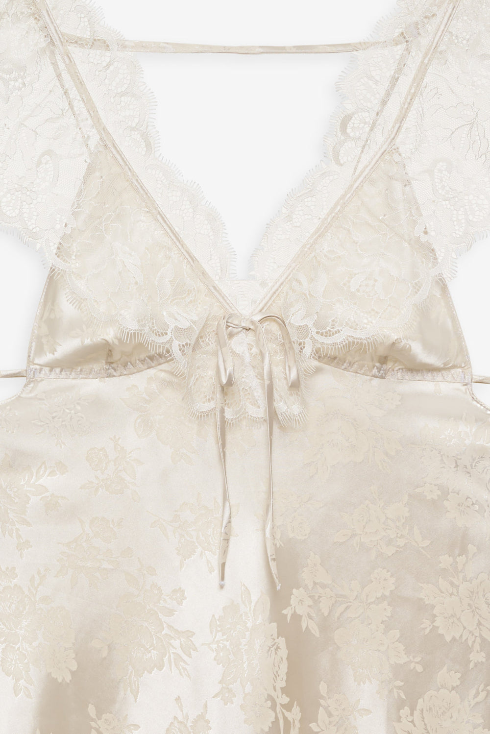 Audrey Mini Slip Dress — Cream