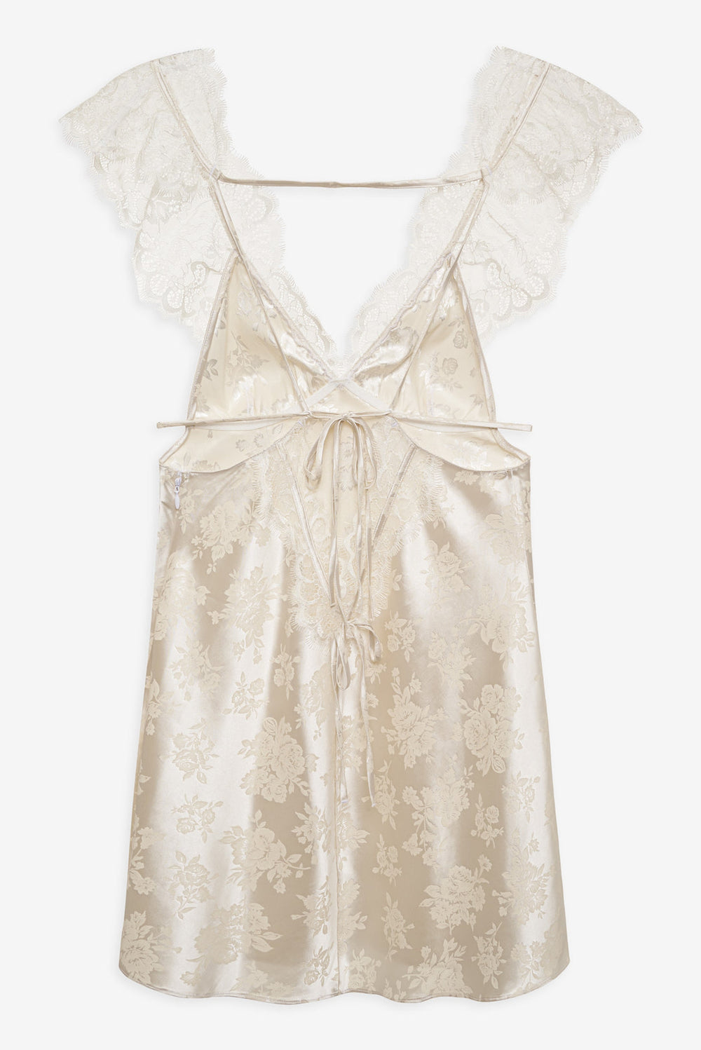 Audrey Mini Slip Dress — Cream