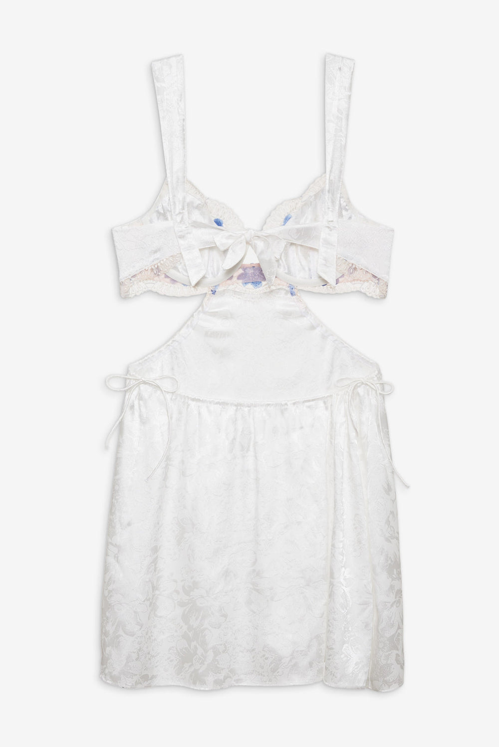 Festival Rose Slip Dress — Blue