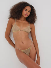 Glitter Bralette — Gold