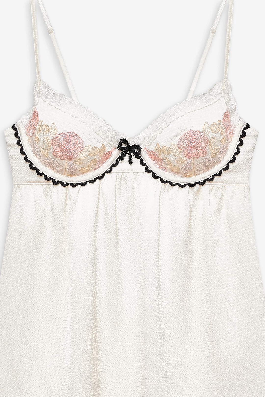 Evie Floral Slip Dress — Cream