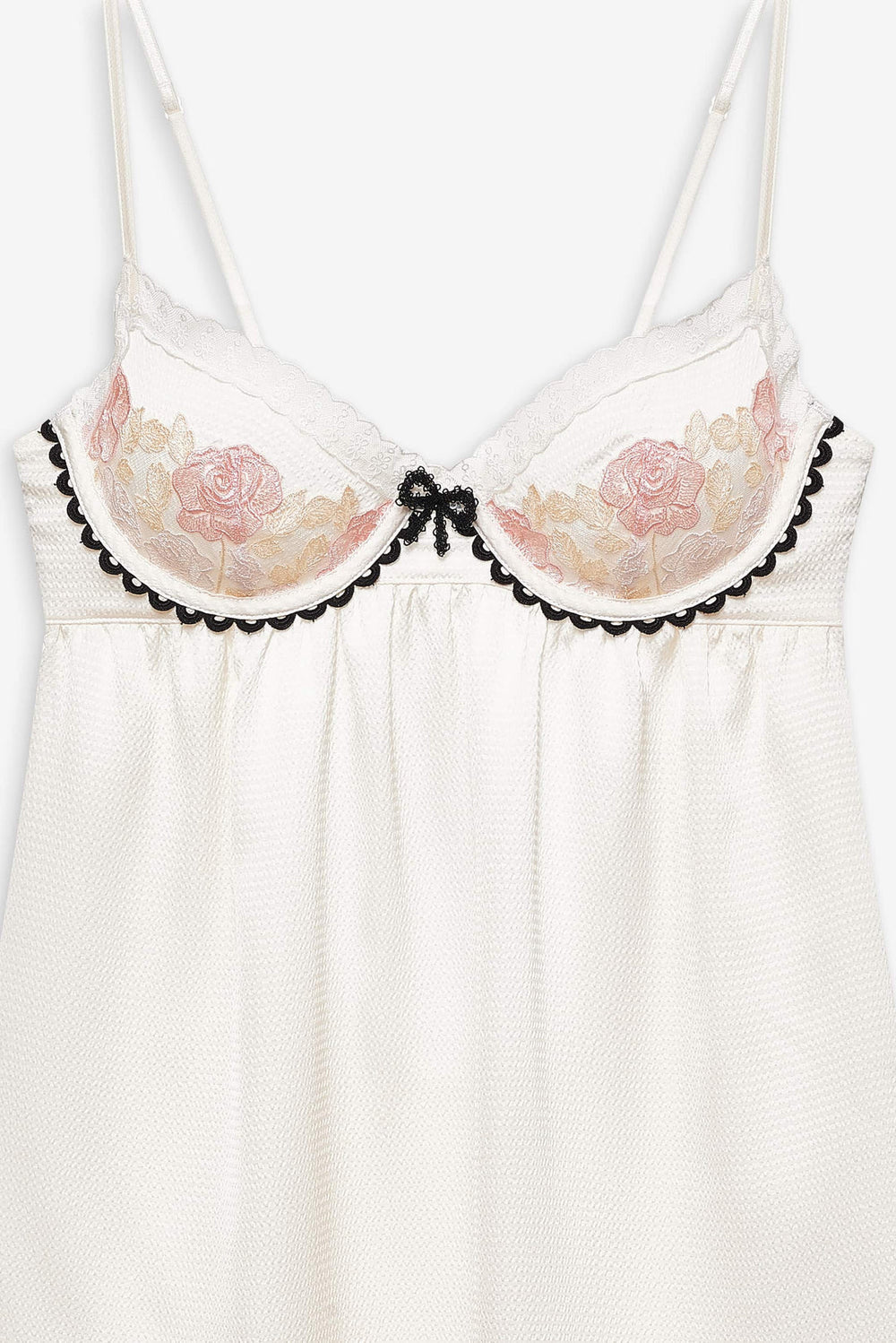 Evie Floral Slip Dress — Cream