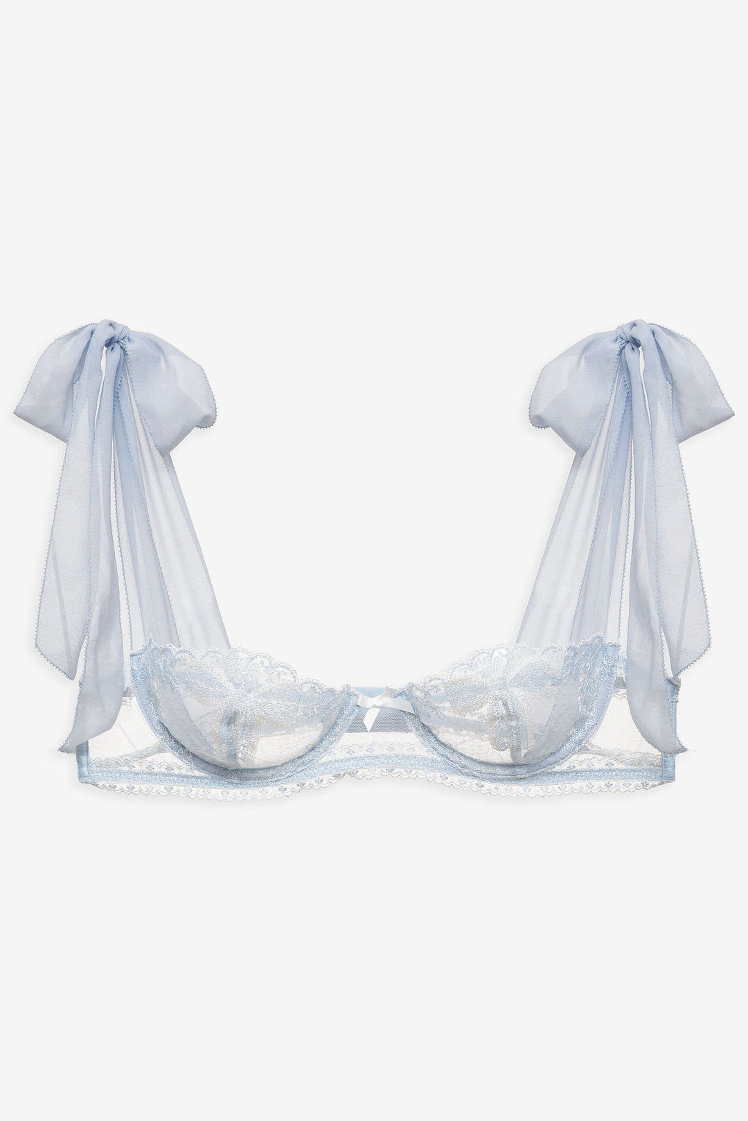 Blair Bow Underwire Bra — Blue