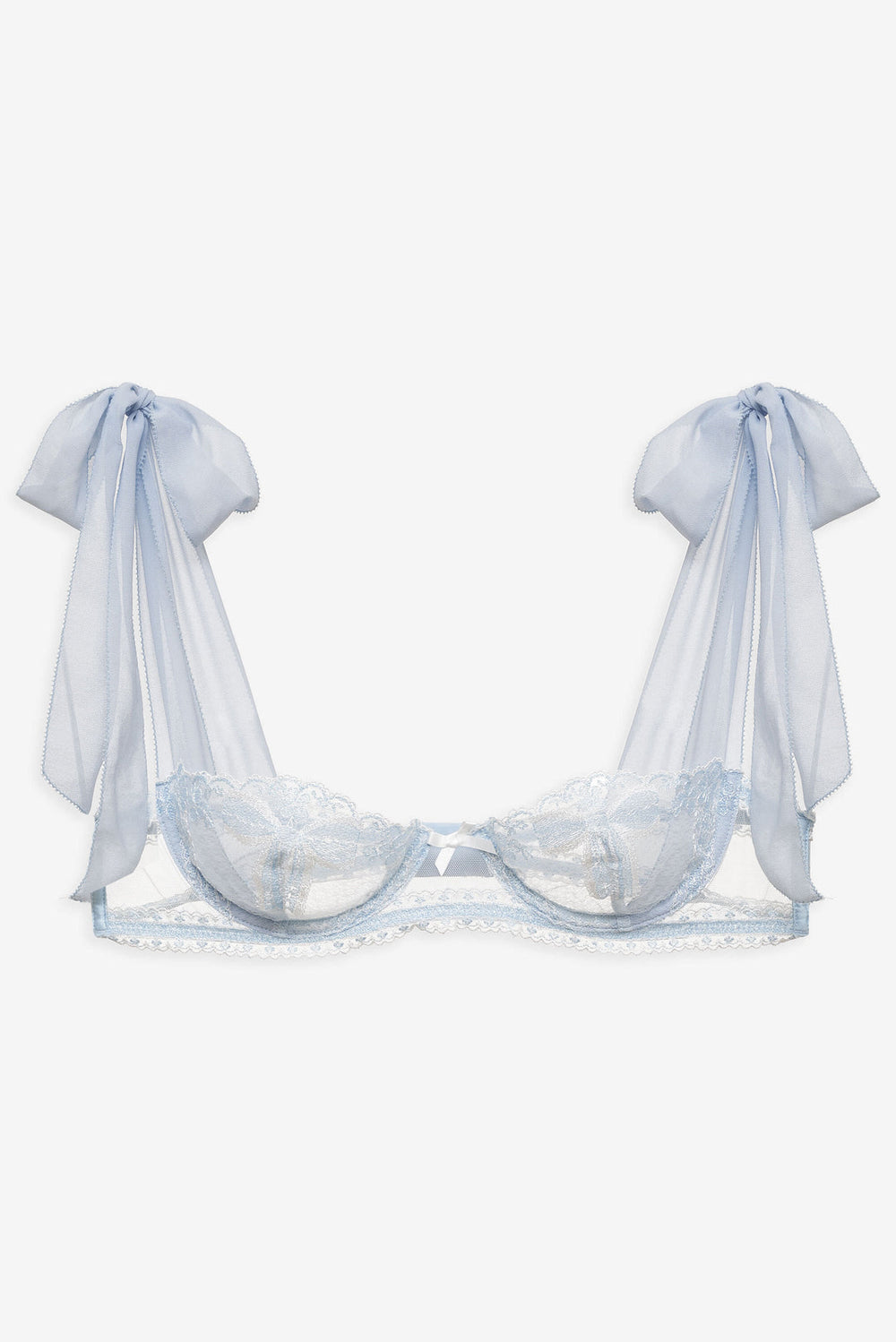 Blair Bow Underwire Bra — Blue