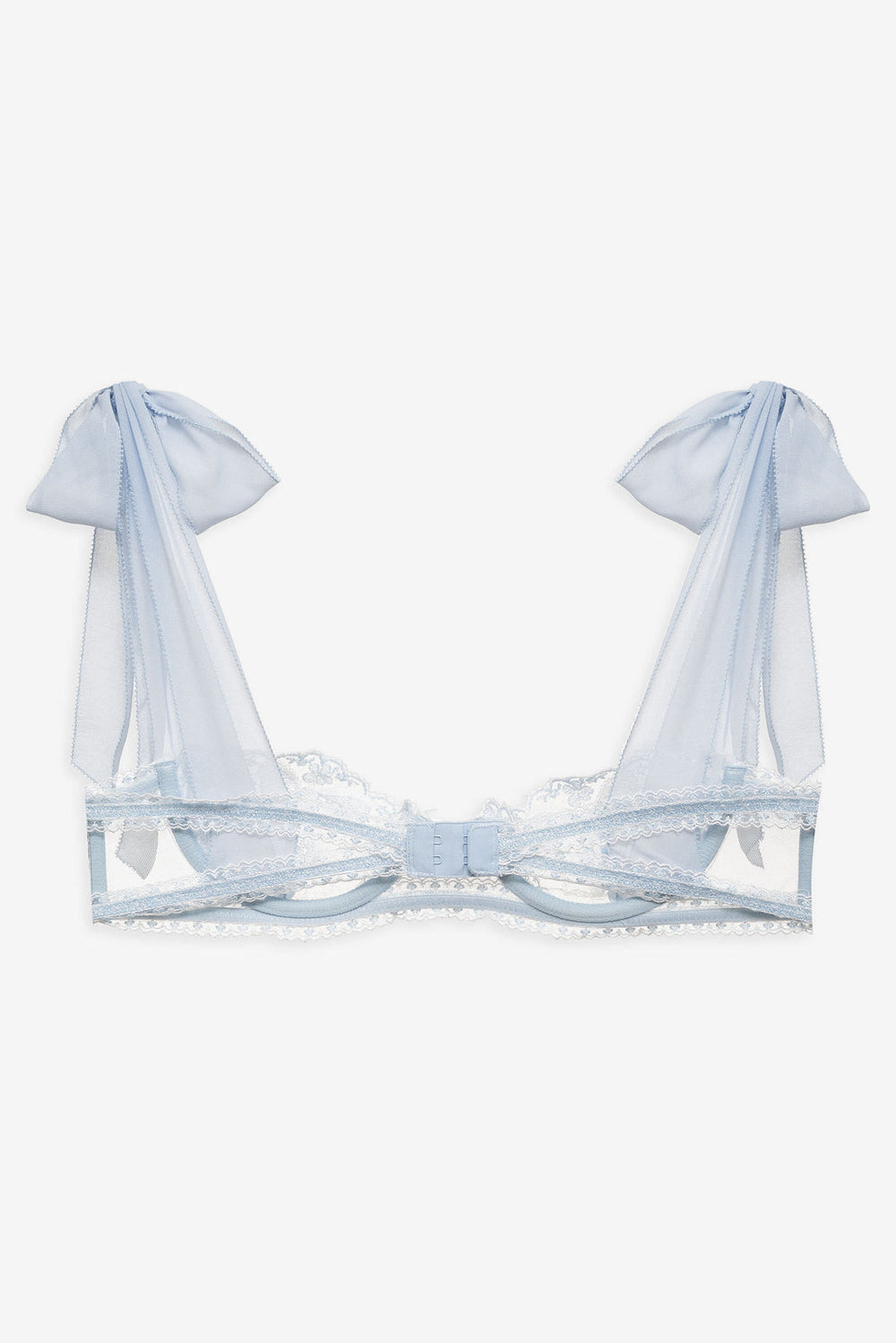 Blair Bow Underwire Bra — Blue