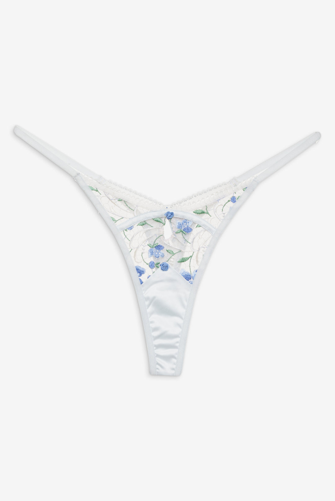 Festival Rose Thong Panty — Blue