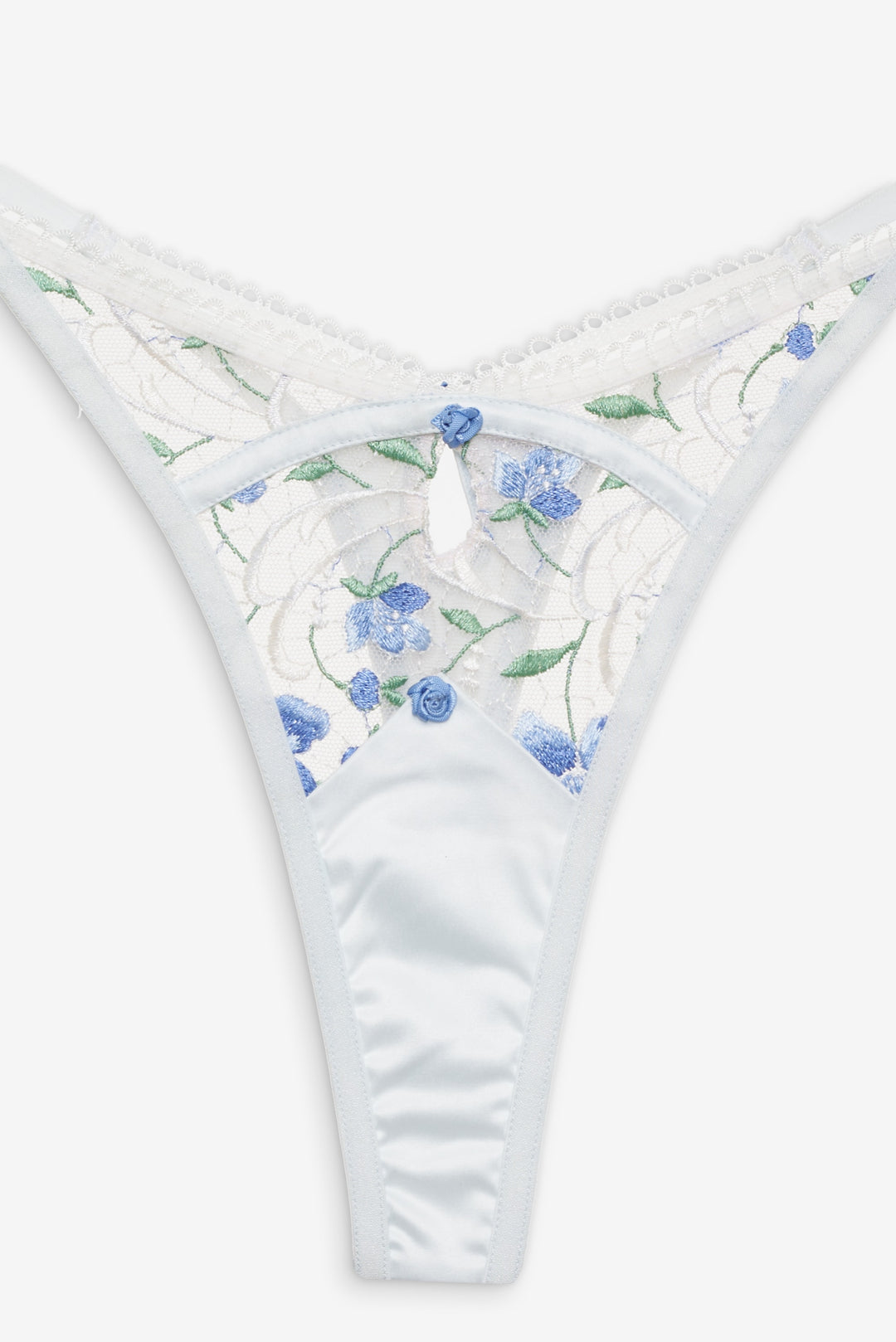 Festival Rose Thong Panty — Blue