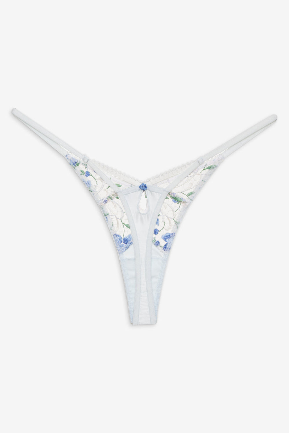 Festival Rose Thong Panty — Blue
