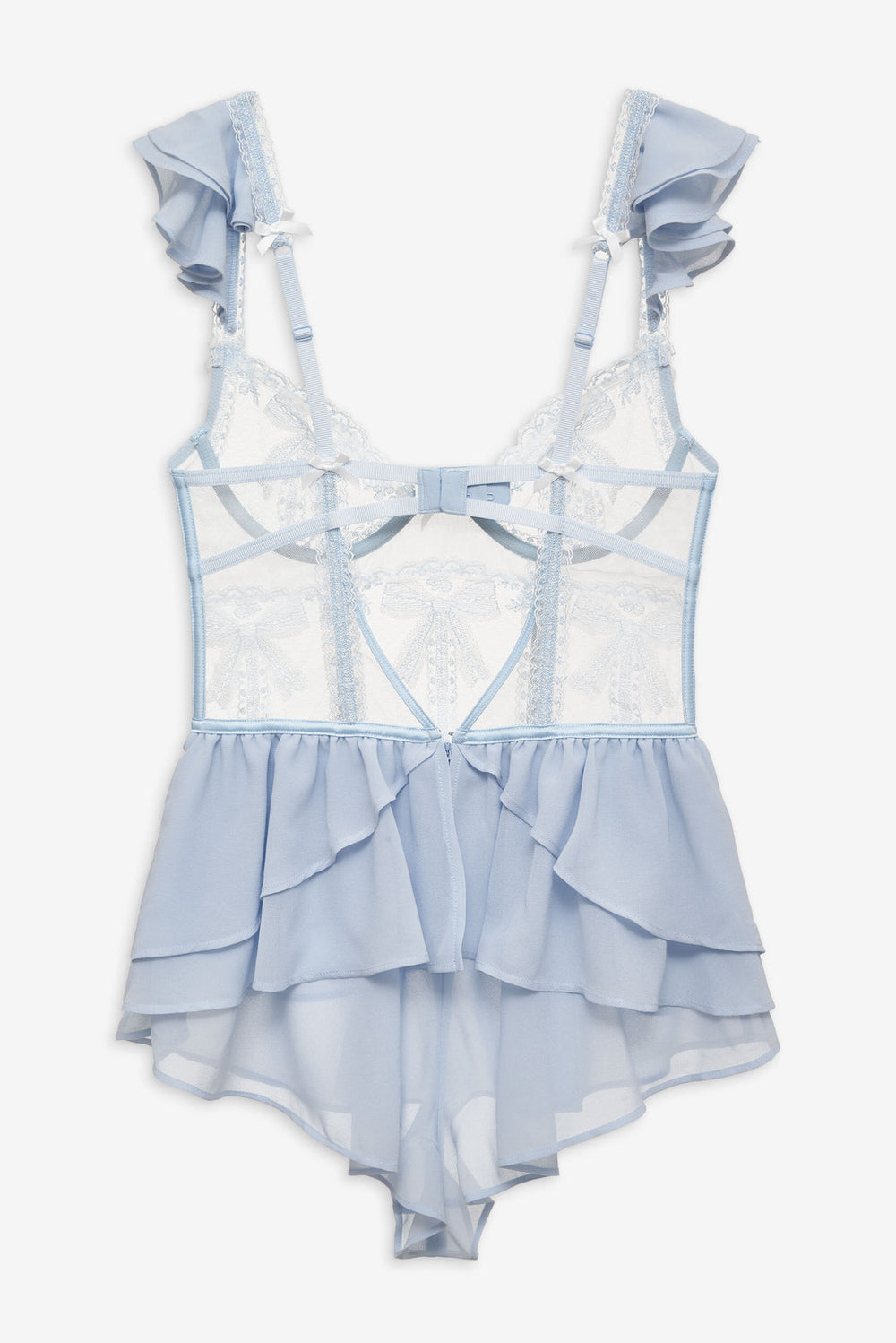 Blair Bow Romper — Blue