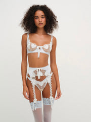 Pure Heart Garter — White