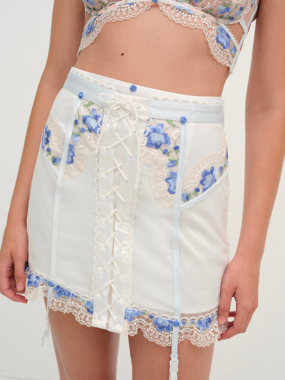 Festival Rose Skirt — Blue