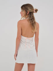 Summer Swirl Eyelet Slip Dress — White