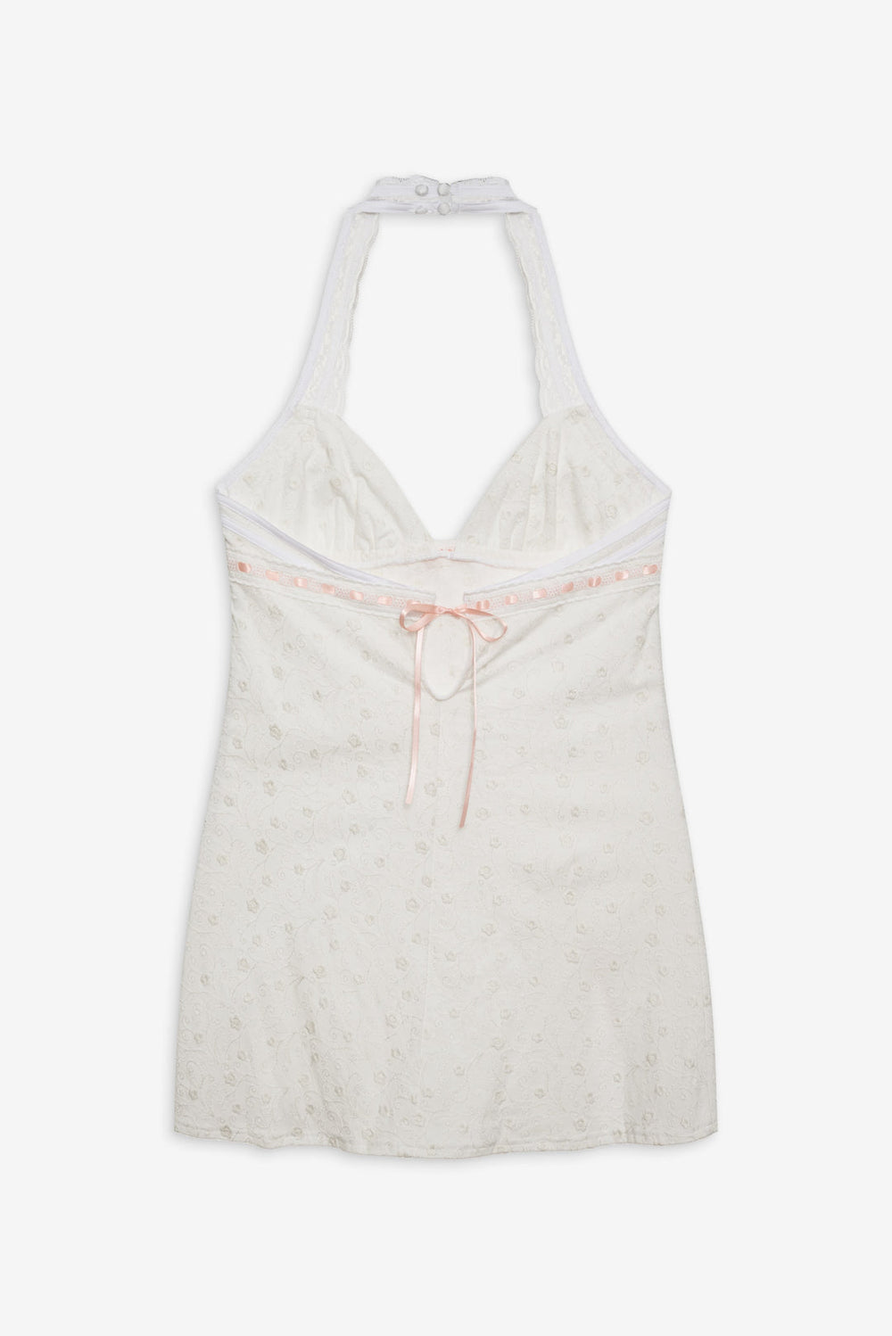 Summer Swirl Eyelet Slip Dress — White