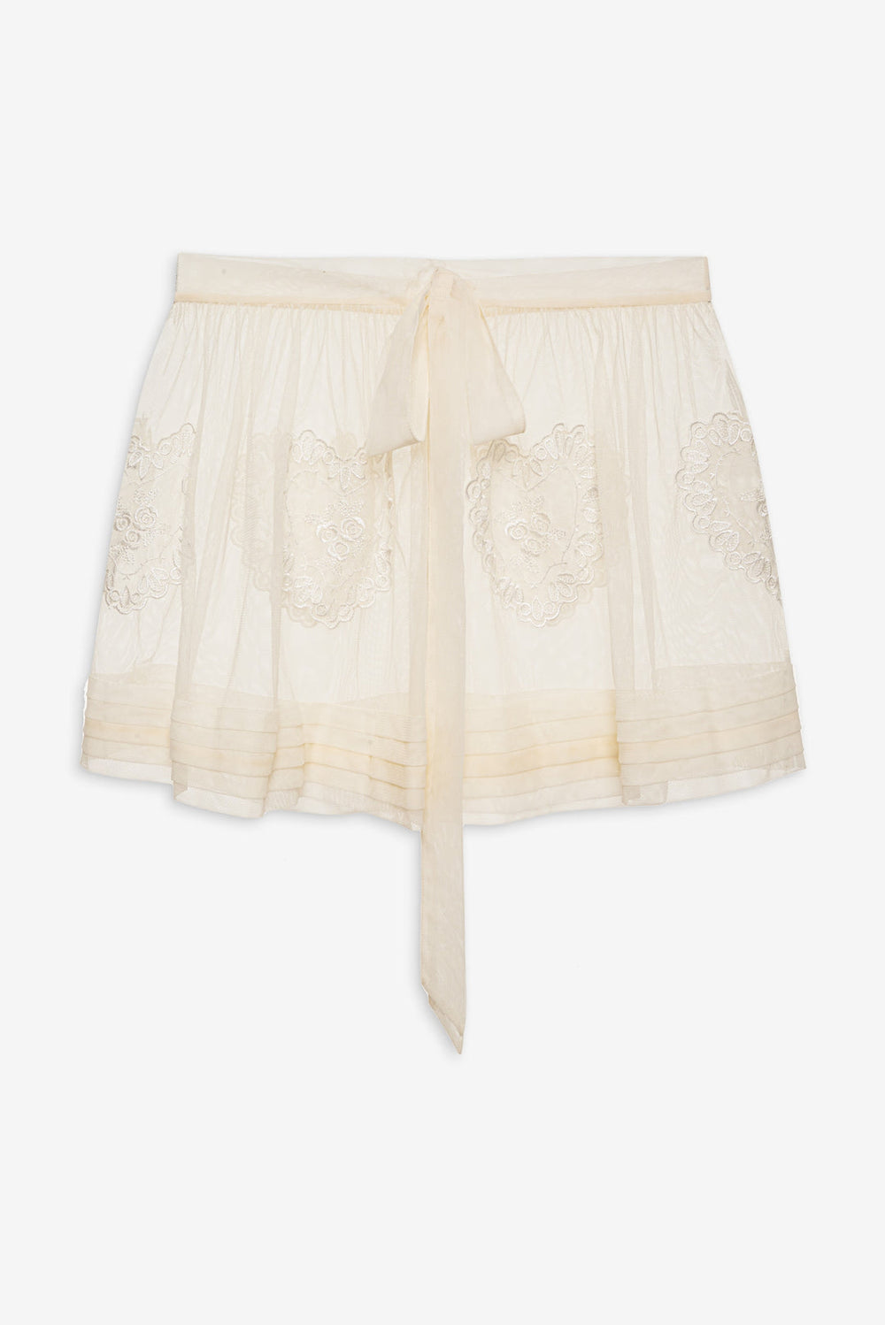 Vintage Embroidery Skirt — White