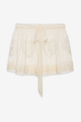 Vintage Embroidery Skirt — White