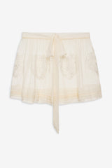 Vintage Embroidery Skirt — White