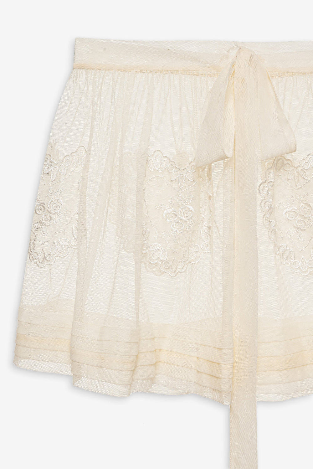 Vintage Embroidery Skirt — White