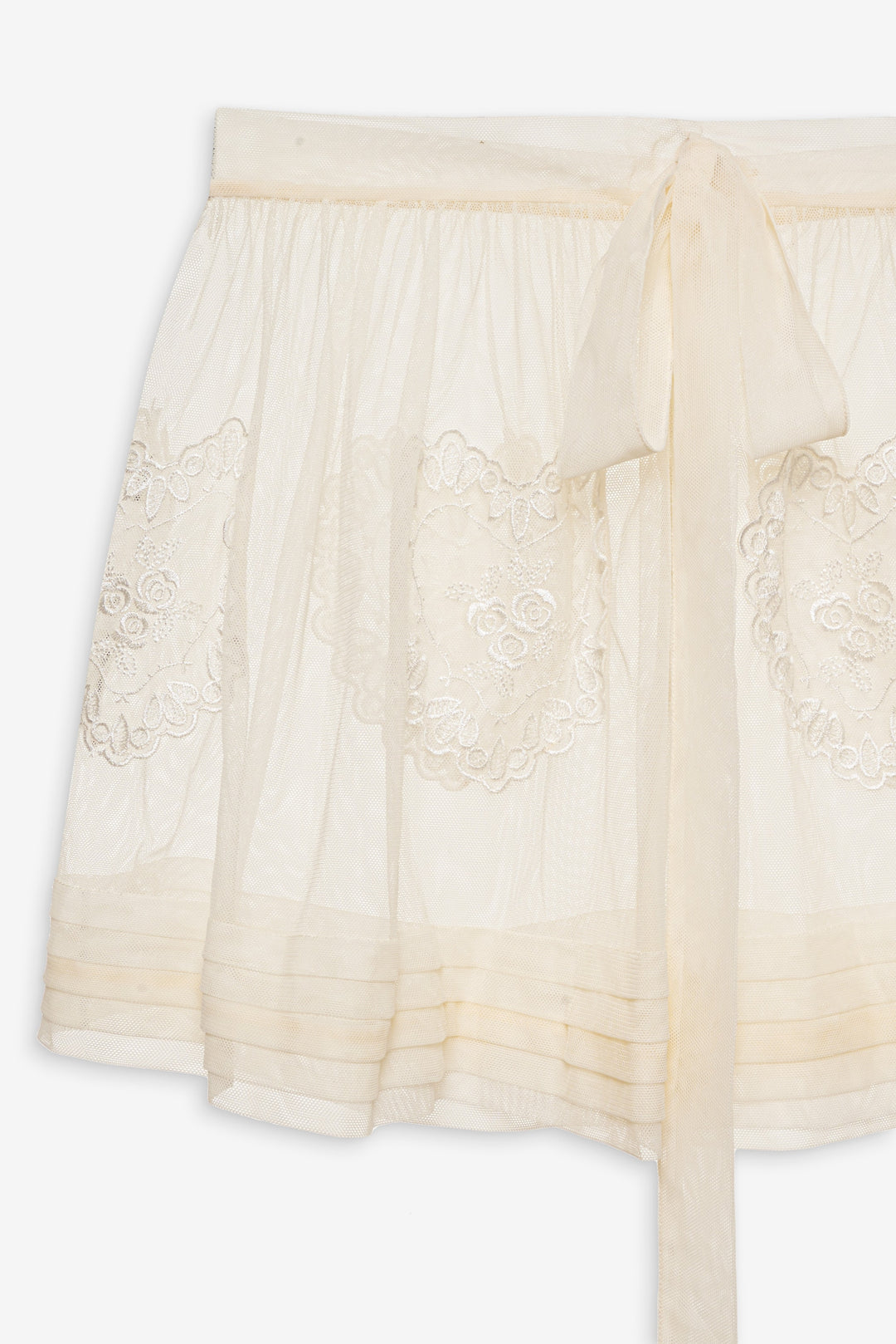 Vintage Embroidery Skirt — White
