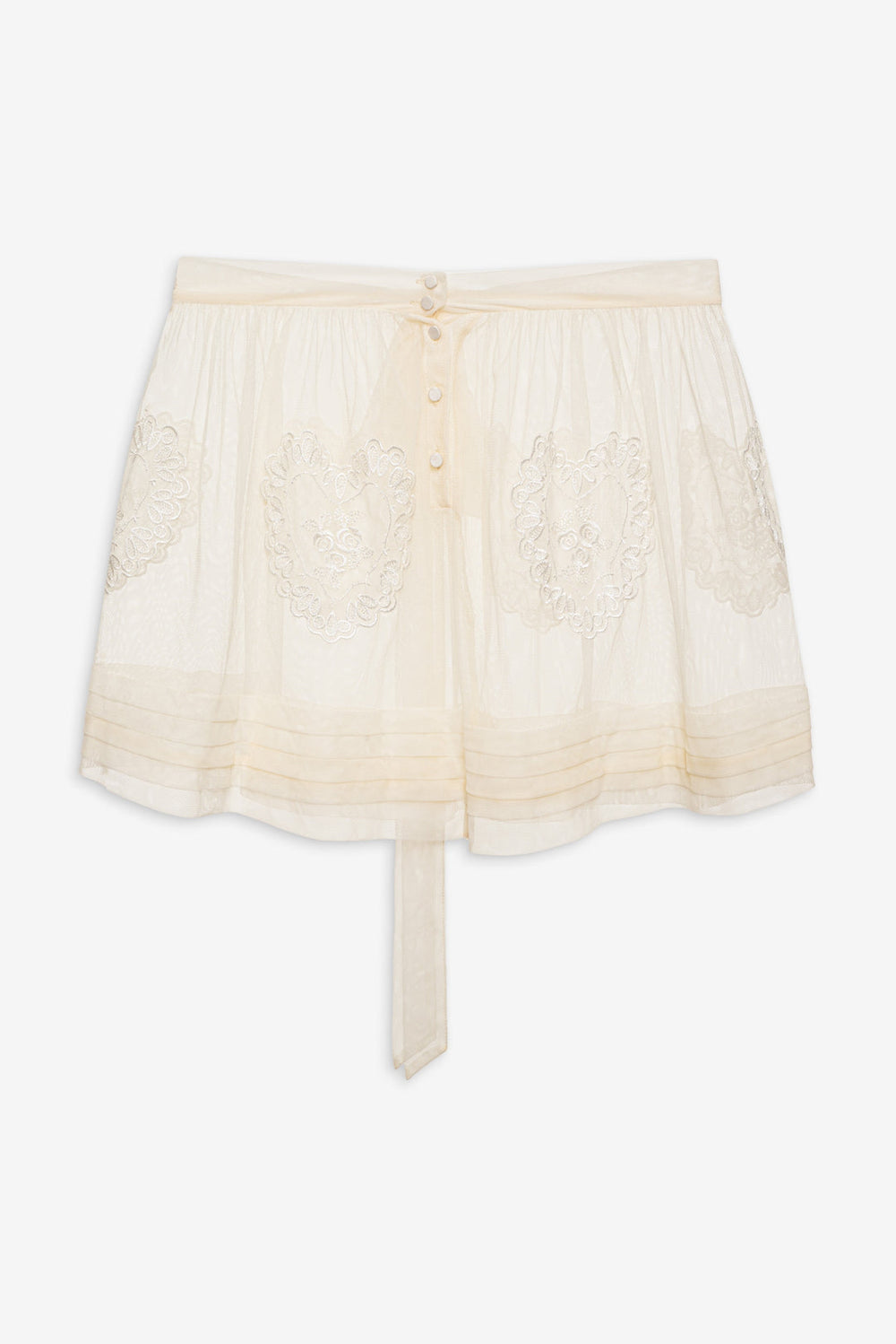Vintage Embroidery Skirt — White