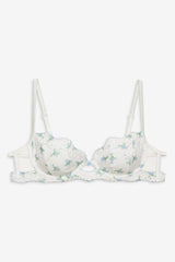 Budding Blossom Underwire Bra — White