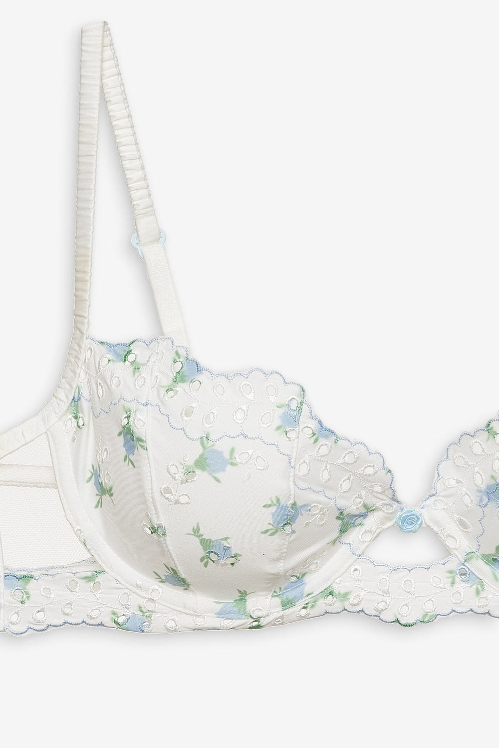 Budding Blossom Underwire Bra — White