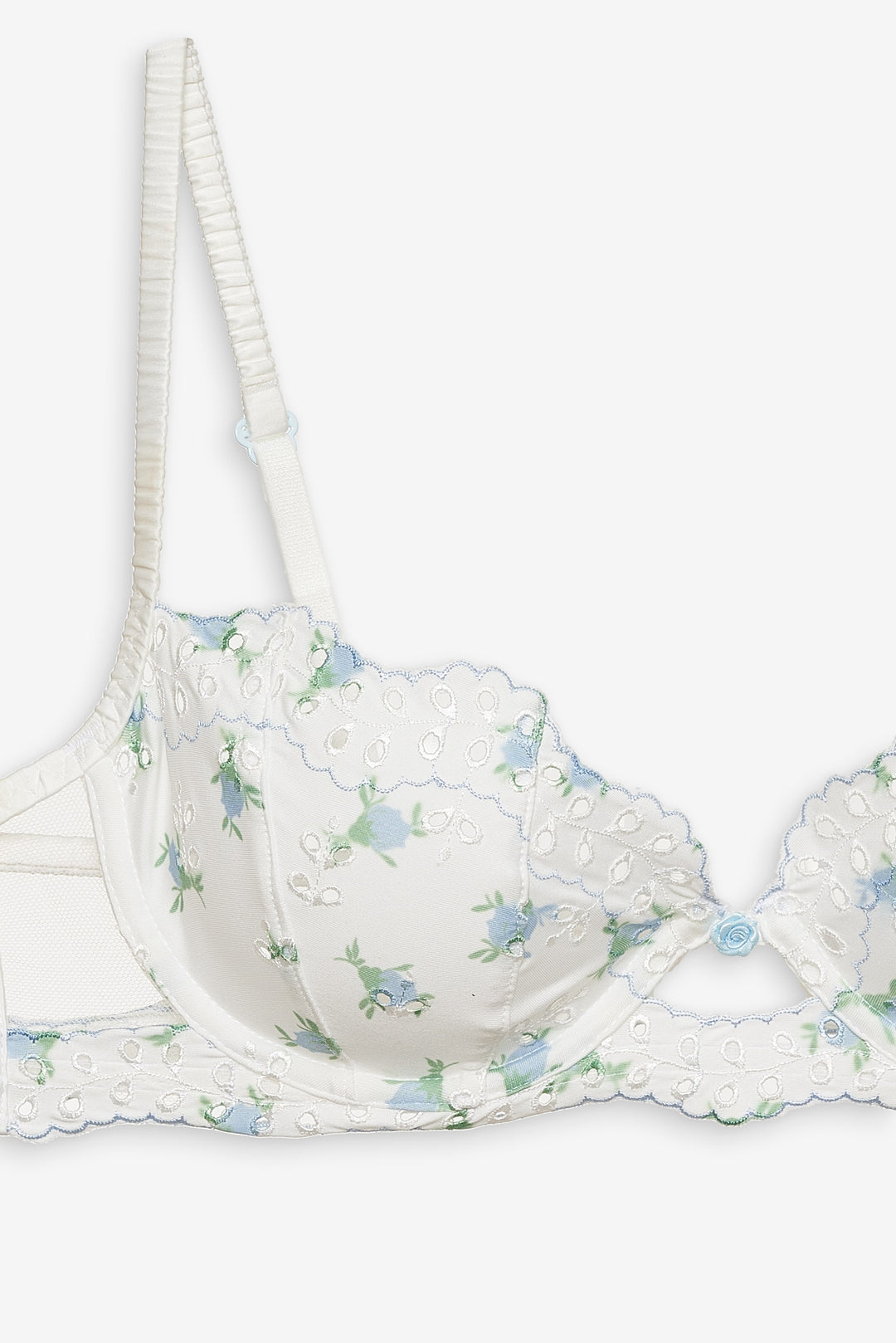 Budding Blossom Underwire Bra — White