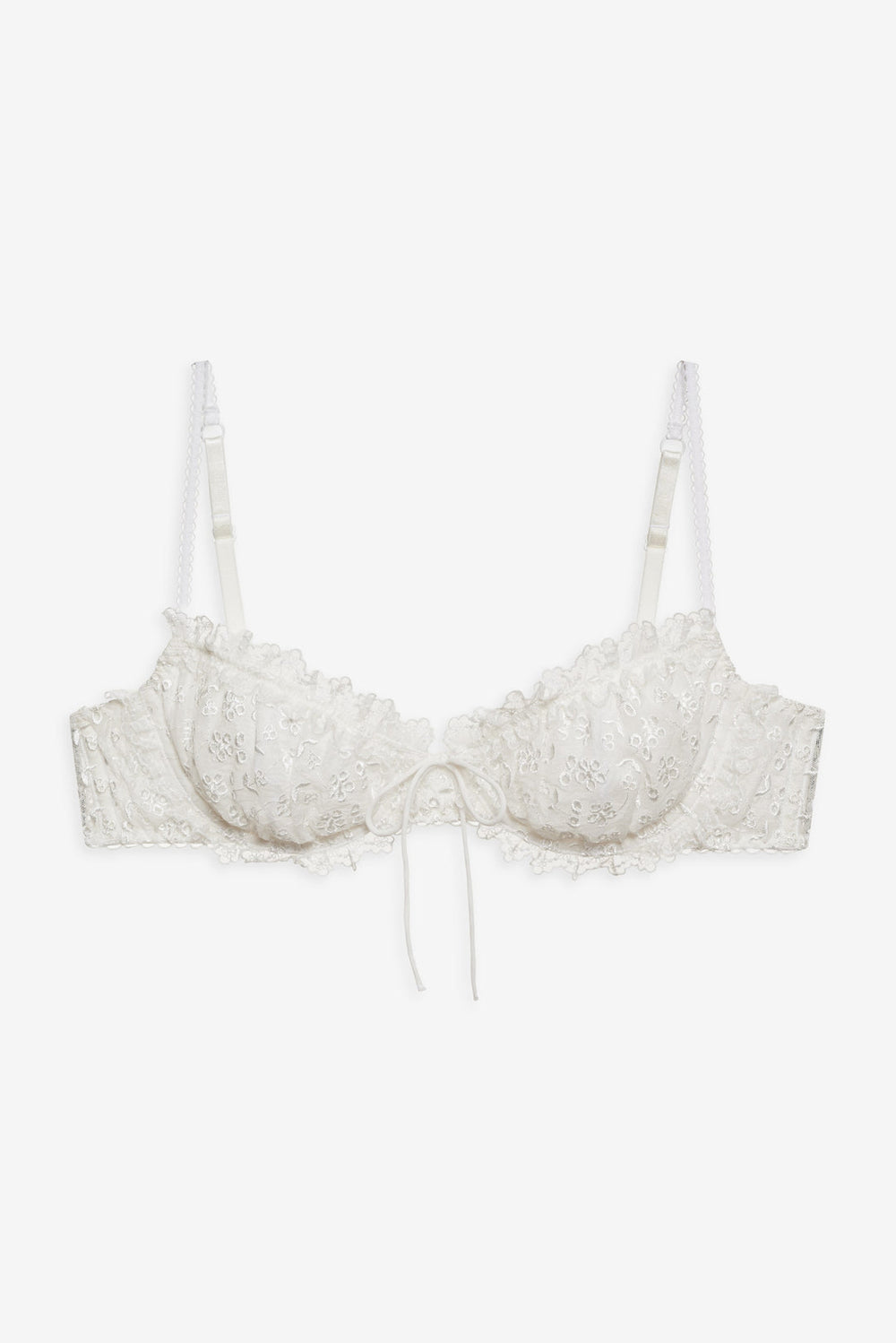 Layer Cake Chiffon Underwire Bra — White