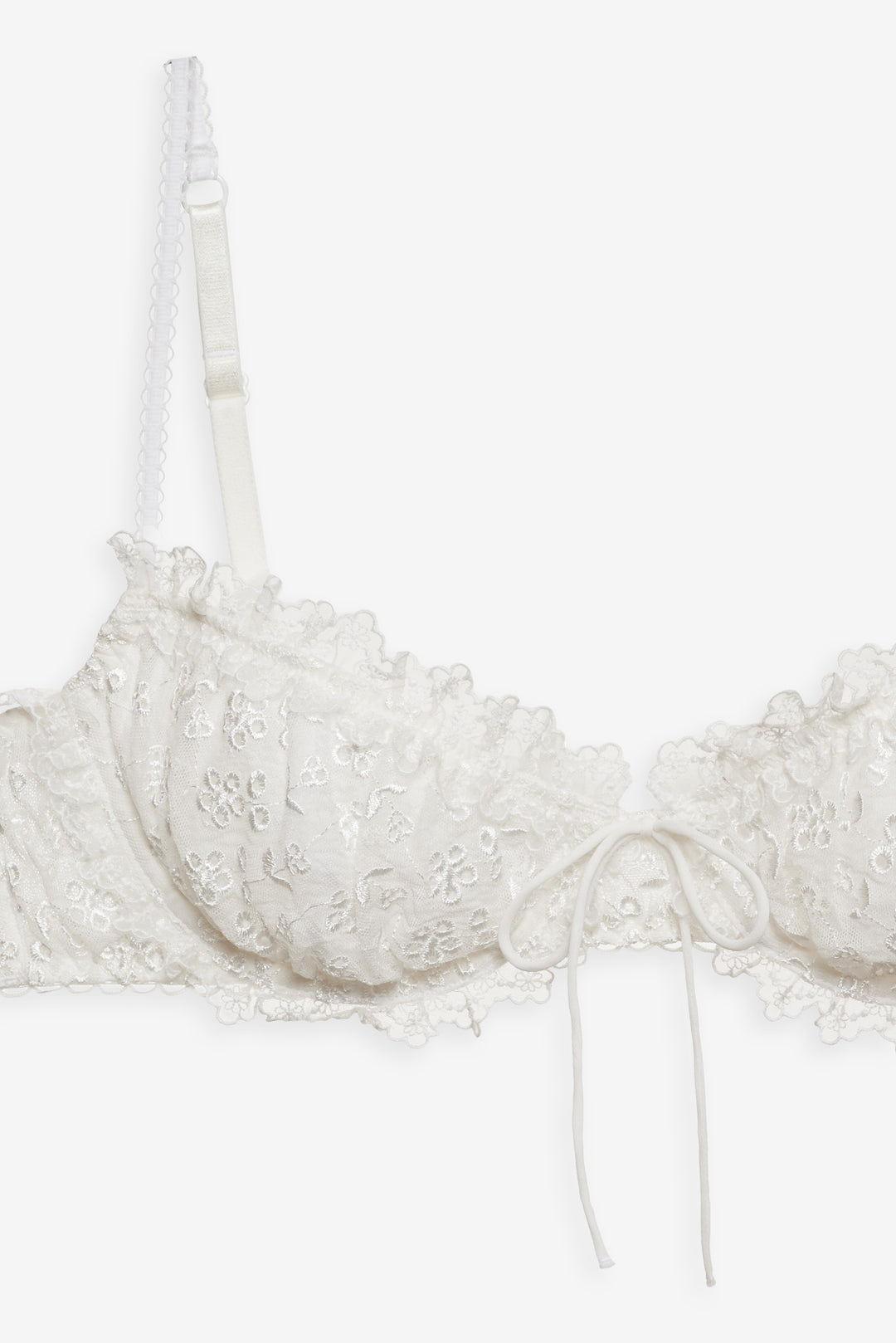Layer Cake Chiffon Underwire Bra — White