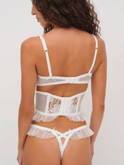 Blushing Blooms Bustier — White