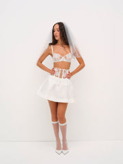 Blushing Blooms Underwire Bra — White