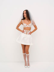 Blushing Blooms Underwire Bra — White