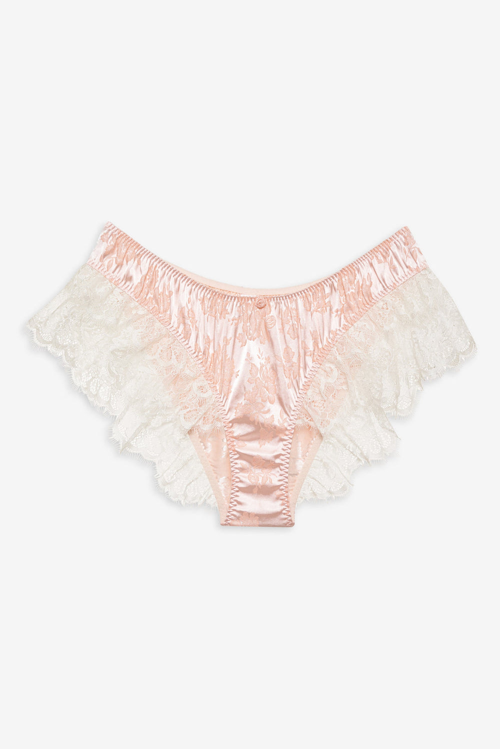 Audrey Jacquard Shorts — Peach